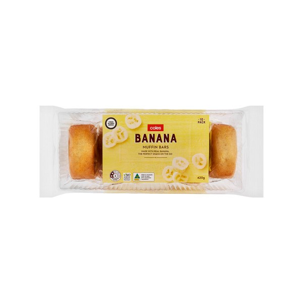 Coles Banana Muffin Bars | 420g