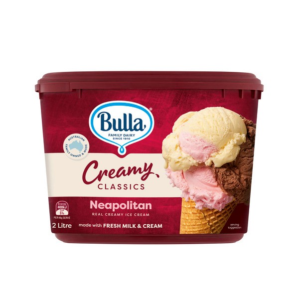 Bulla Creamy Classic Neapolitan Ice Cream | 2L