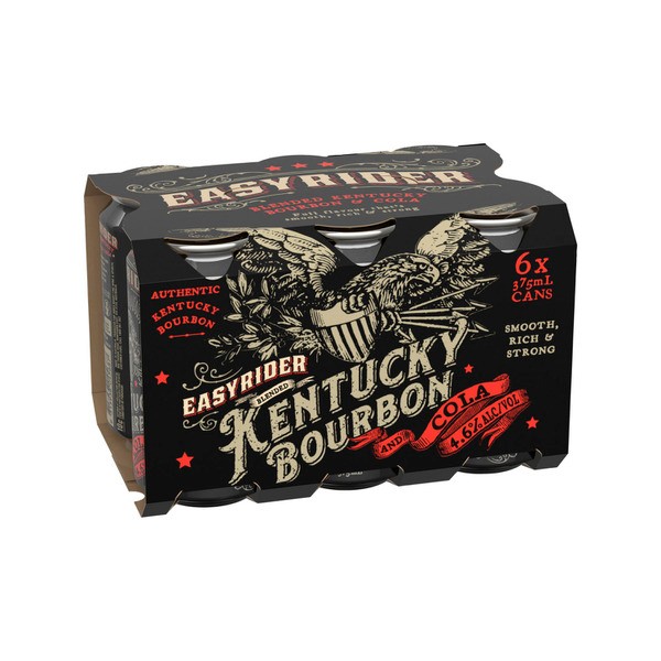 Easy Rider Bourbon & Cola Cans 375mL | 6 Pack