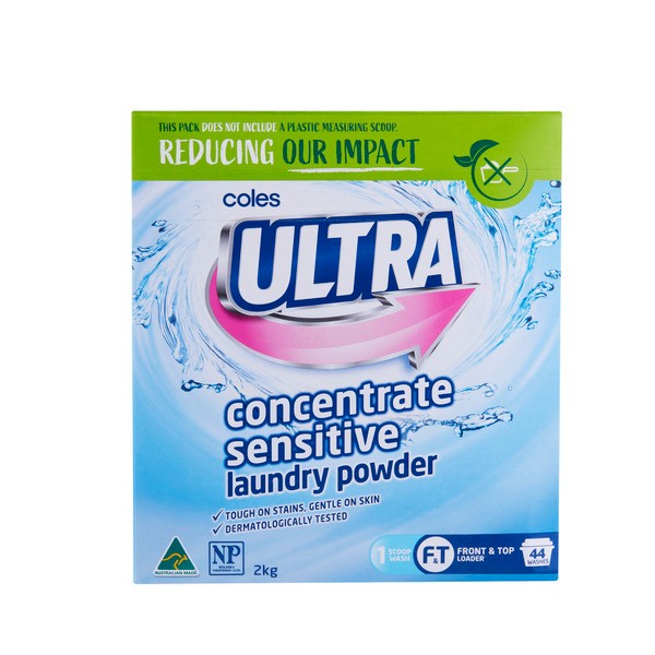 Coles Ultra Laundry Powder Concentrate Sensitive | 2kg