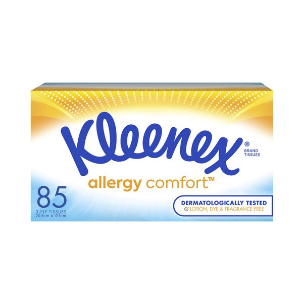 Kleenex Allergy Comfort 3 Ply Facial Tissues | 85 pack