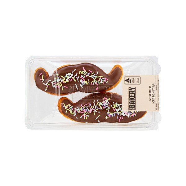 Coles Bakery Limited Edition Movember Donut | 2 pack