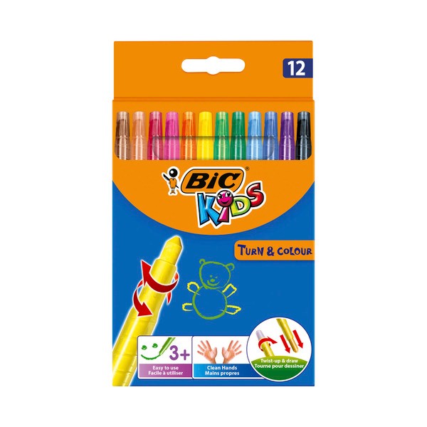 Bic Kids Turn & Colour Crayons | 12 pack