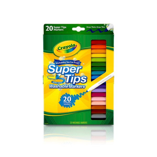 Crayola Super Tips Washable Med Tip Markers | 20 pack