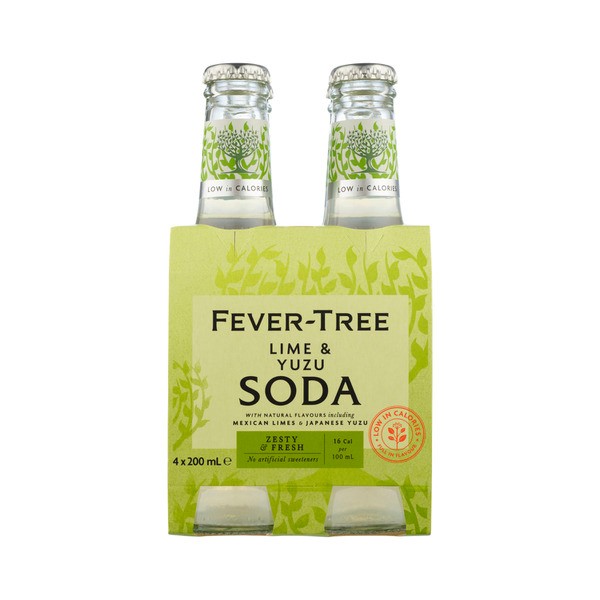 Fever Tree Soda Lime & Yuzu 200mL | 4 pack