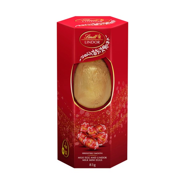 Lindt Lindor Easter Mini Eggs & Milk Chocolate Egg Gift Box | 83g