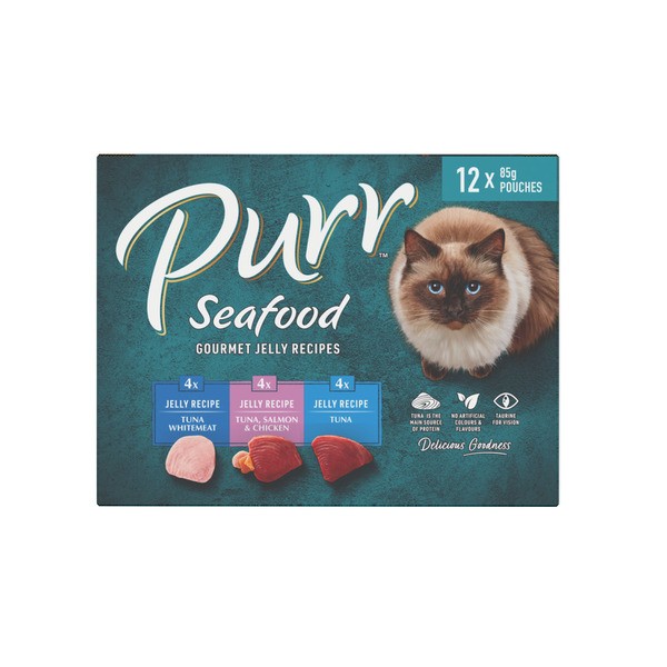Purr Cat Food Seafood Jelly Selection 12x85g | 12 pack