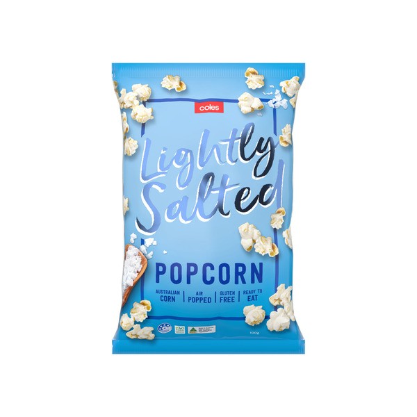 Coles Popcorn Lightly Salted Sea Salt | 100g