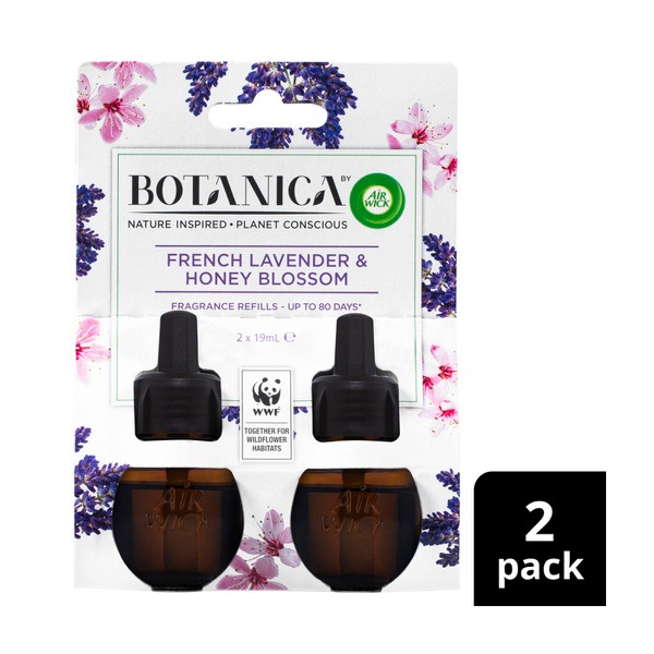 Botanica French Lavender & Honey Blossom Plug In Diffuser Refill 2x19mL | 2 pack