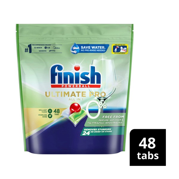 Finish 0% Ultimate Pro Dishwashing Tablets | 48 pack