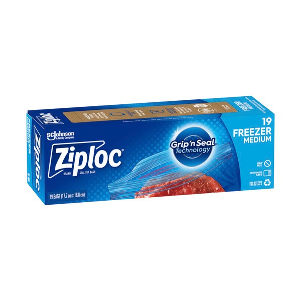 Ziploc Medium Resealable Food Storage Freezer Bags | 19 pack