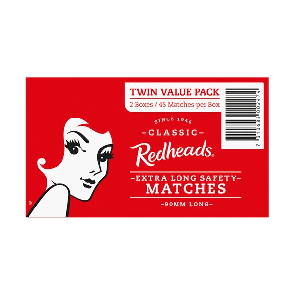 Redheads Extra Long Matches | 90 pack