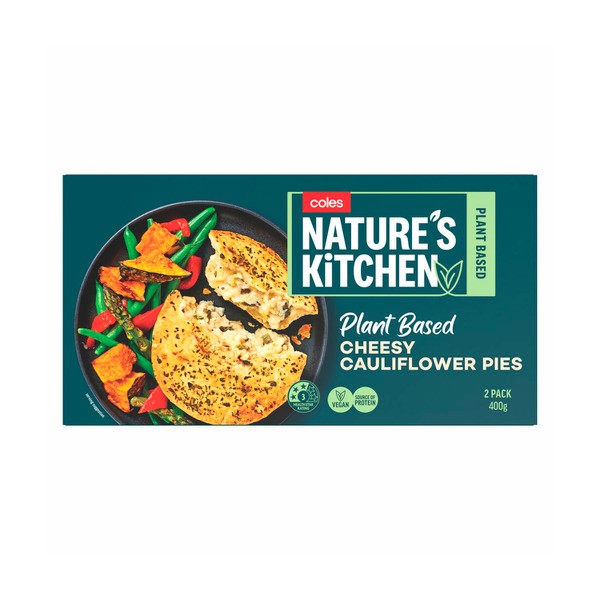 Coles Plant Based Cheesy Cauliflower Pies 2 pack | 400g