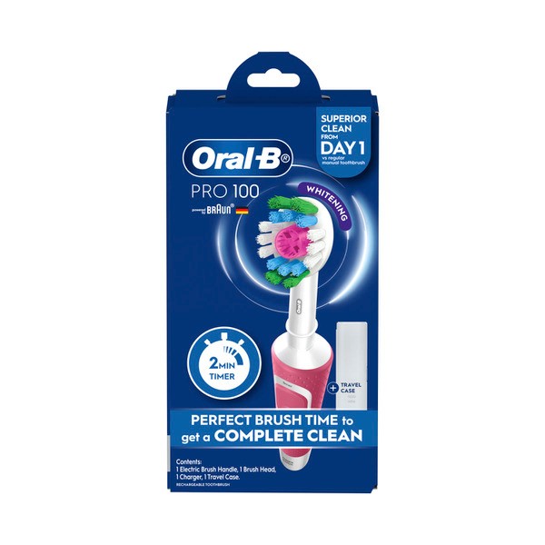 Oral B Pro 100 3D White Electric Toothbrush | 1 pack