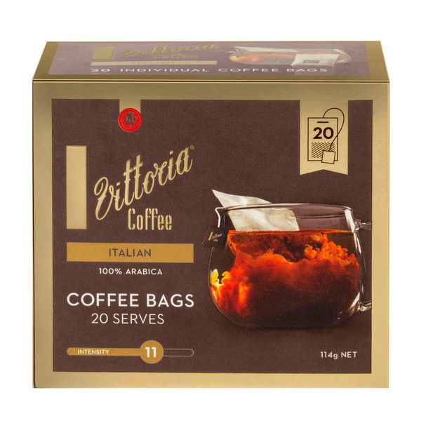Vittoria Italian Blend Coffee Bags | 20 pack