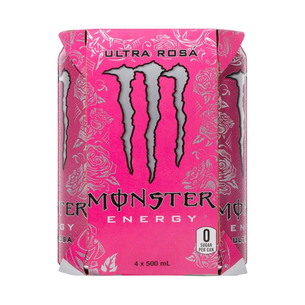 Monster Ultra Rosa Multipack Cans 4 x 500mL | 4 pack