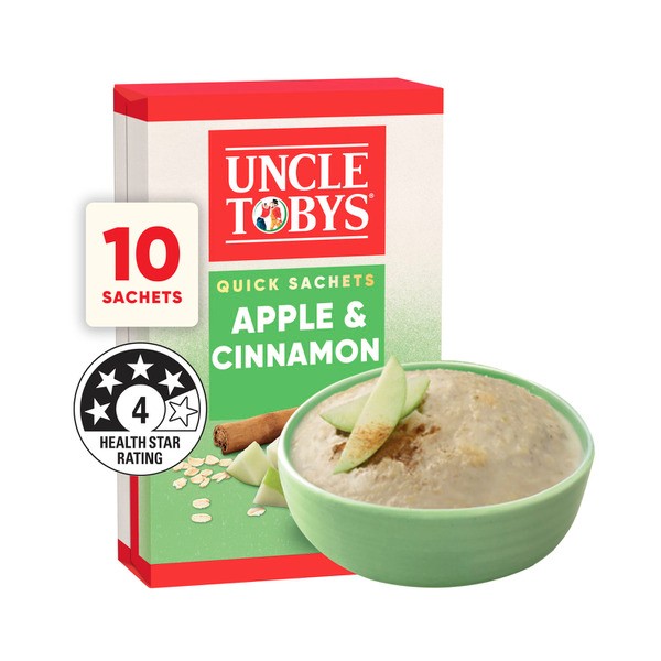Uncle Tobys Oats Quick Sachets Apple Cinnamon | 350g