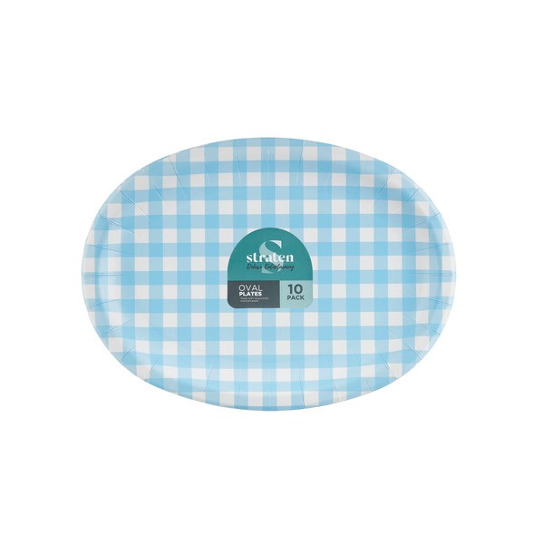 Straten Patterned Oval Plates | 10 pack