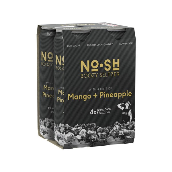 Nosh Boozy Seltzer Mango Pineapple Can 330mL | 4 Pack