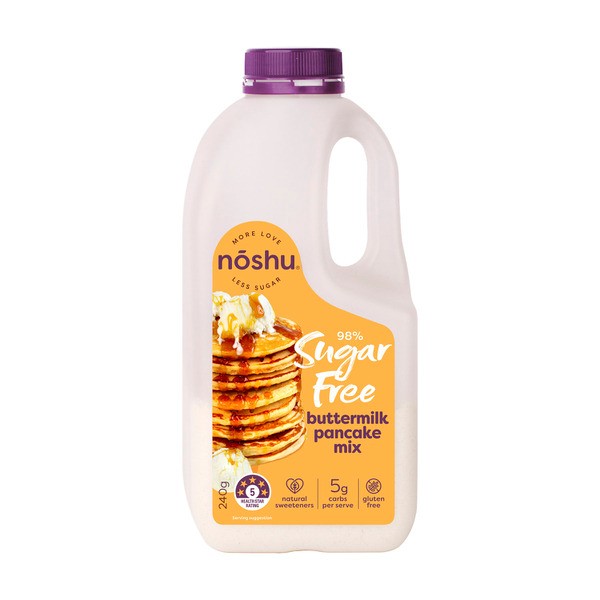 Noshu 98% Sugar Free Buttermilk Pancake Shake Mix | 240g