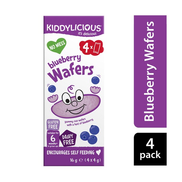 Kiddylicious Wafers Blueberry 4x4g | 16g