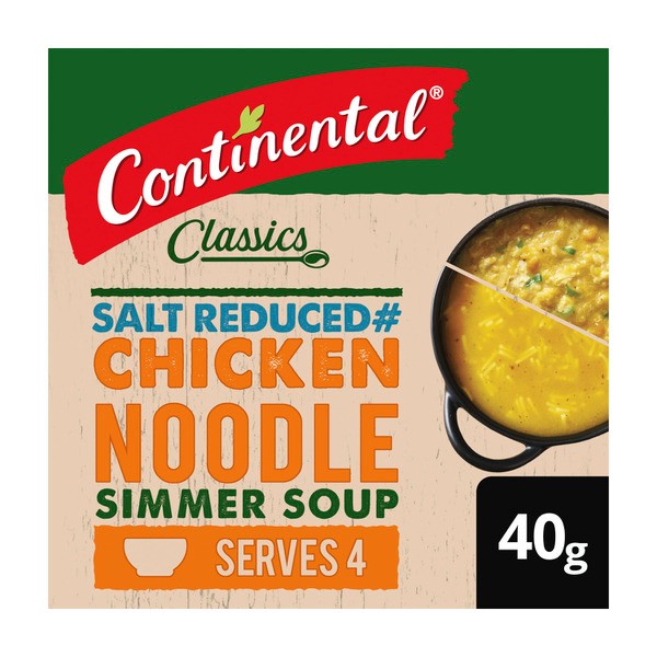 Continental Chicken Noodle Salt Reduced Soup Serves 4 | 40g