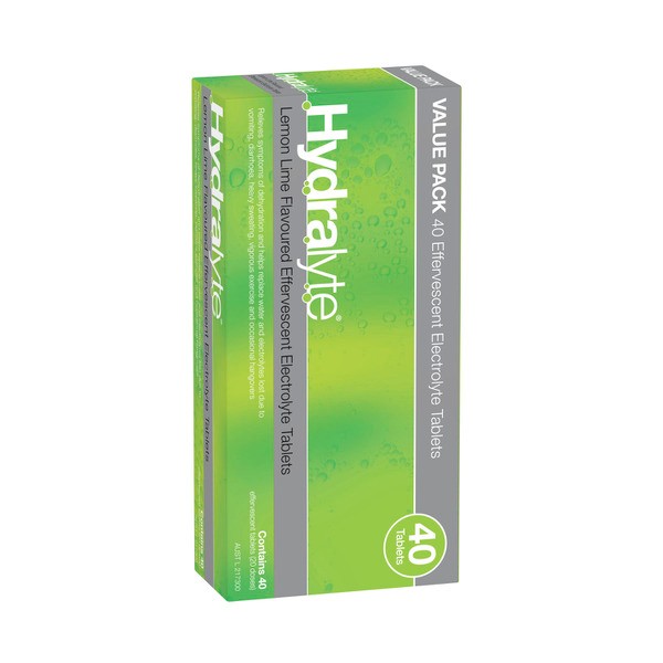 Hydralyte Effervescent Tablets Lemon Lime | 40 pack