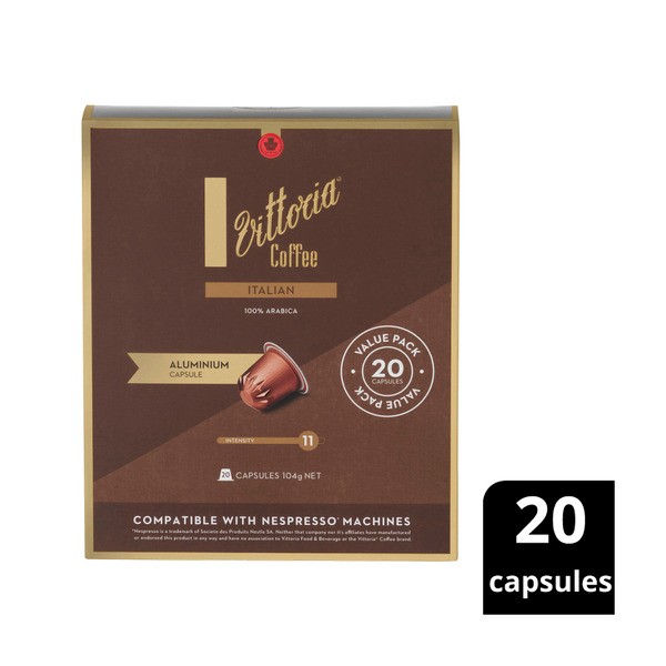 Vittoria Italian Nespresso Compatible Coffee Capsules | 20 pack