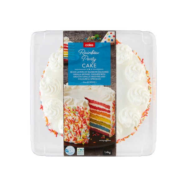 Coles Rainbow Cake | 1.4kg
