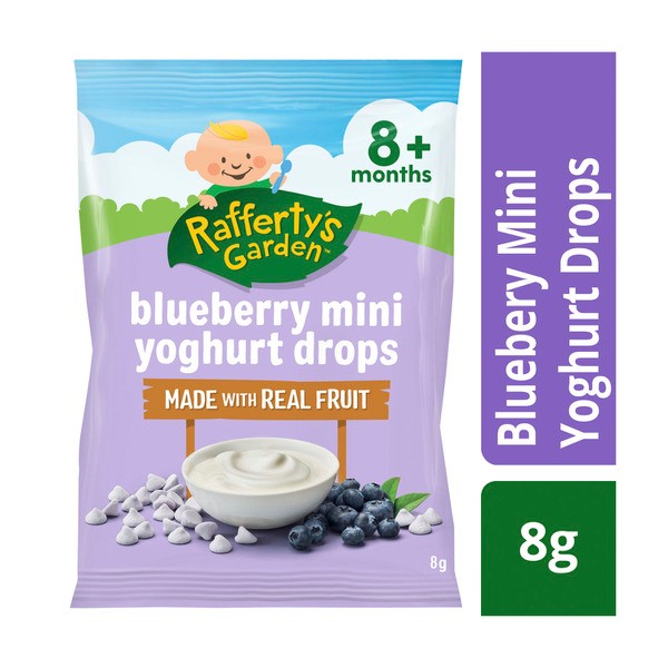Rafferty's Garden Blueberry Mini Yoghurt Drops Baby Food Snack 8+ Months | 8g