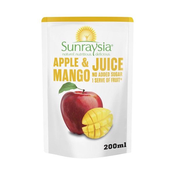 Sunraysia Pouch 99.9% Apple & Mango Juice | 200mL