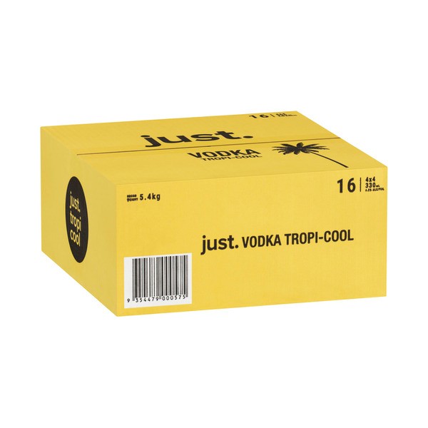 Just Vodka Tropical Can 330mL | 16 Pack