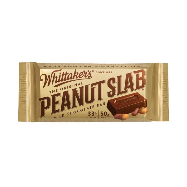 Whittaker's Original Peanut Slab Milk Chocolate Bar | 50g