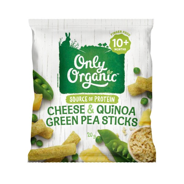Only Organic Cheese & Quinoa Green Pea Sticks 10M+ | 12g