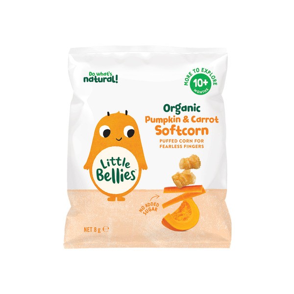 Baby Bellies Organic Pumpkin And Carrot Soft Corn 10+ Months | 8g