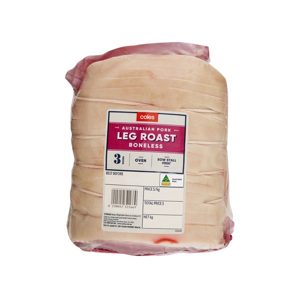 Coles Boneless Pork Leg Roast | approx. 2.1kg