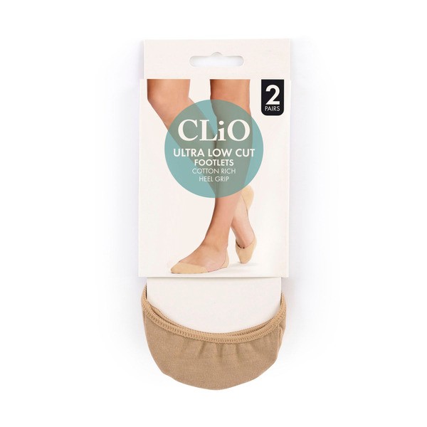 Clio Ultra Low Cut Footlet Natural One Size | 1 each
