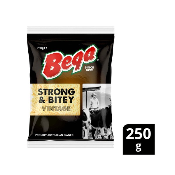 Bega Cheese Strong & Bitey Vintage Grated | 250g