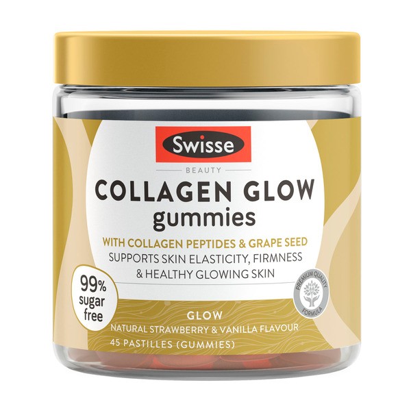 Swisse Beauty Collagen Glow Gummies With Vitamin C To Support Skin Health | 45 pack