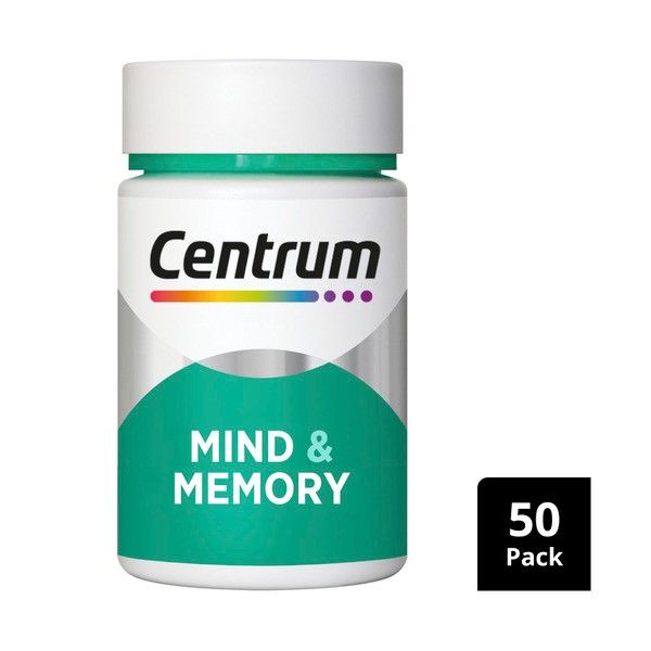Centrum Benefit Blends Mind & Memory with Ginkgo Ginseng & Brahmi | 50 pack