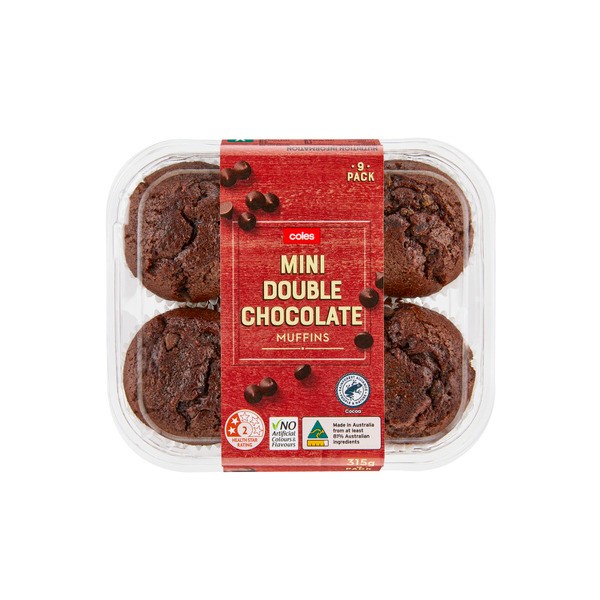 Coles Double Chocolate Mini Muffins | 9 pack