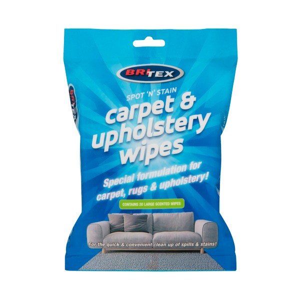 Britex Carpet & Upholstery Wipes | 20 pack