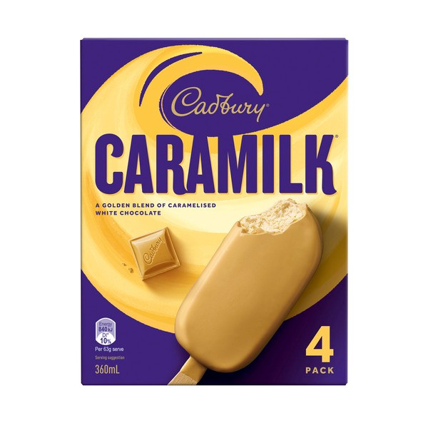 Cadbury Caramilk Ice Cream 4 Pack | 360mL