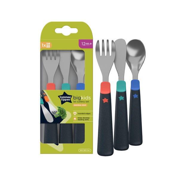 Tommee Tippee 1st Cutlery Set Fork Knife Spoon 12m+ | 1 pack