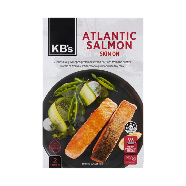 Kb's Salmon Portion Skin On | 250g