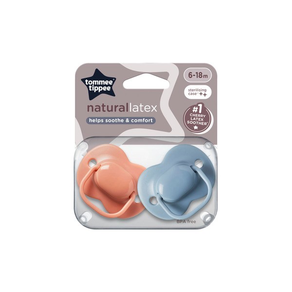 Tommee Tippee Baby Cherry Latex Dummy 2 Pack 6-18m | 2 pack