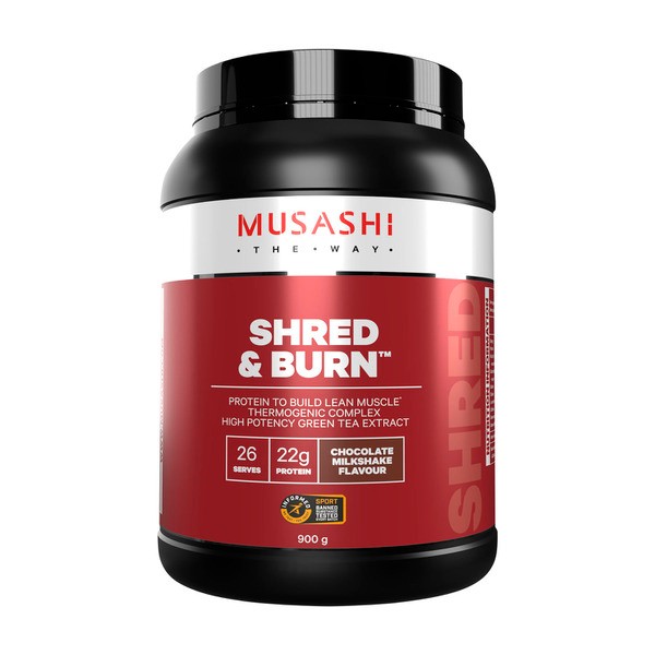 Musashi Shred & Burn Protein Powder Chocolate Milkshake | 900g