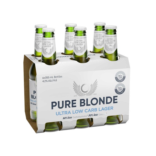 Pure Blonde Bottle 355mL | 6 Pack