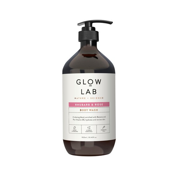 Glow Lab Rhubarb & Rose Body Wash | 900mL