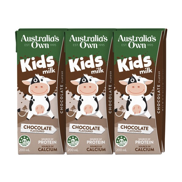 Australias Own Chocolate Kids Milk 200mL | 6 pack